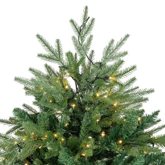 6.5ft. Pre-Lit Juniper Pine Artificial Christmas Tree, Warm White LED Lights